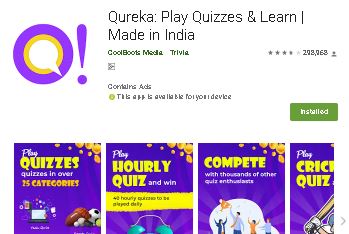 download Qureka app play quiz earn paytm cash