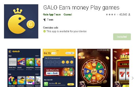 galo app paytm cash earning 