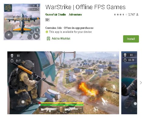 Download WarStrike Best Offline Games under 100MB