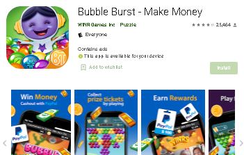 bubble burst earn money app