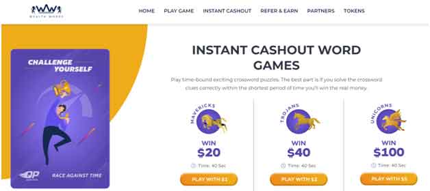 Wealth Words PayPal earning Games