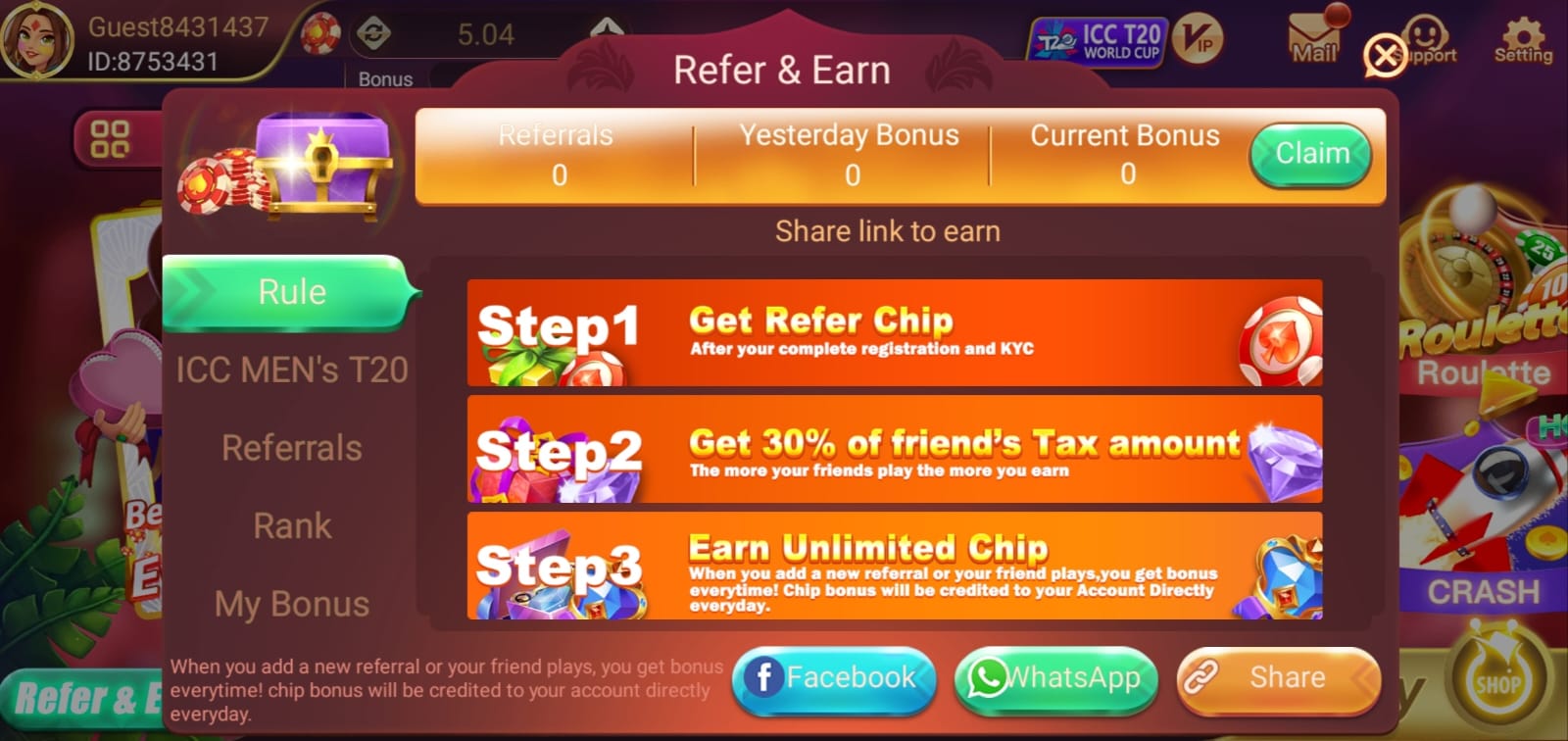 rummy wealth apk refer and earn 2