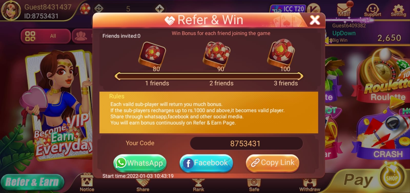 rummy wealth apk refer and earn
