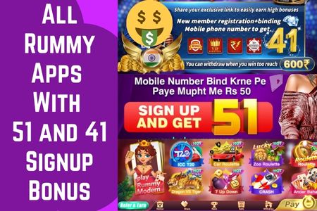rummy app list with 51 bonus